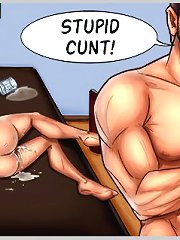 Kinky cartoon porn game with tight beauty getting ass full of cum