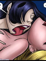 JKR comix. Cartoon girls love each over so much